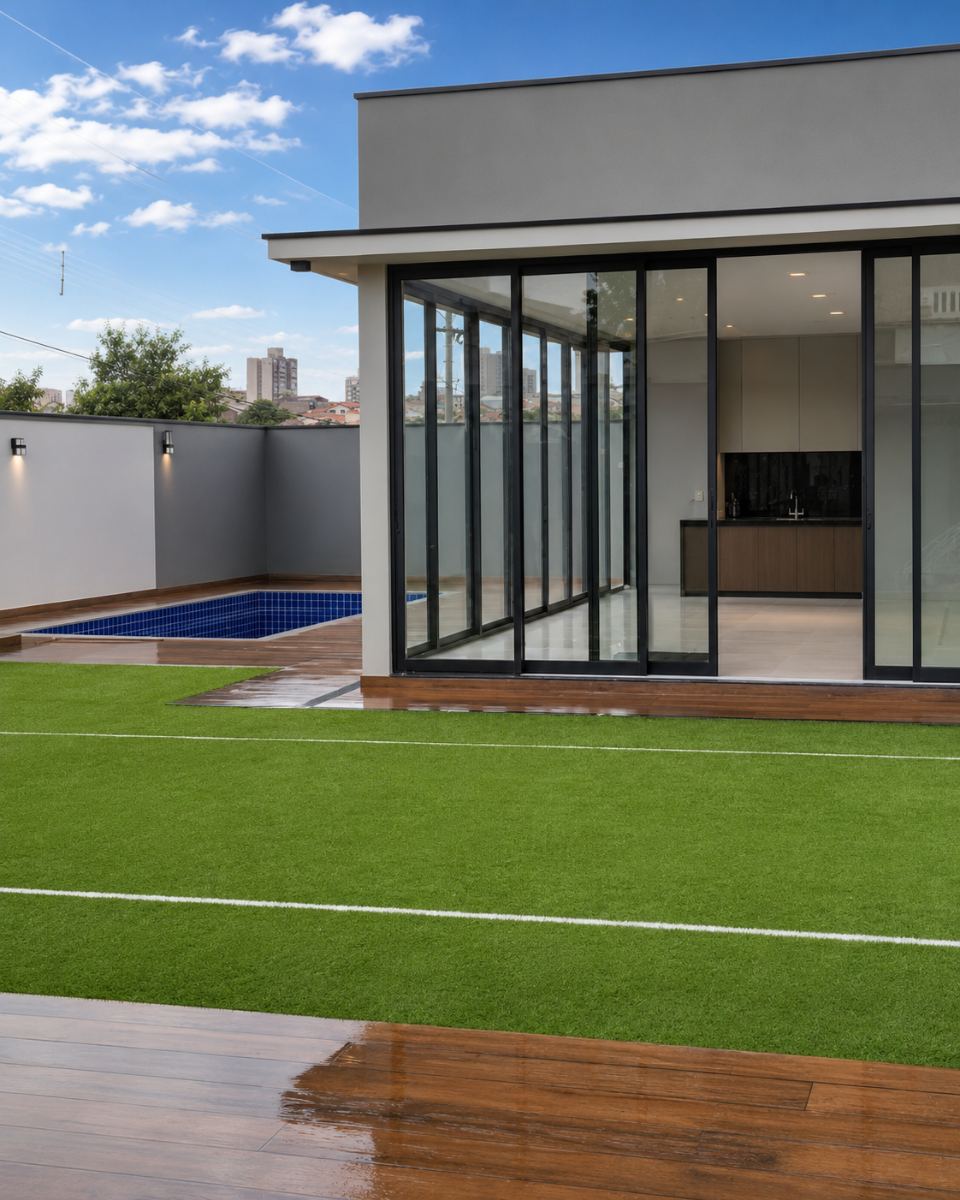 Área gourmet com piscina entregue pela LMV (foto 1)